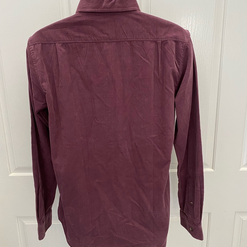 🔵NEW wTag-EZEKIEL Burgundy Corduroy Button Shirt M - Picture 3 of 3